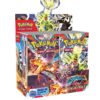 Display Pokémon Flemmes Obsidiennes EV03 36 Boosters est une boite contenant des boosters du TCG Pokémon. Il y a 36 boosters dans la boîte, rangés verticalement sur deux colonnes. La boîte est composée de plusieurs couleurs: bleu, violet, orange, jaune, blanc, rose, vert et rouge. Il y a des personnages Pokémons représenté au milieu d'un décor stellaire.
