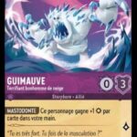 GUIMAUVE Terrifiant bonhomme de neige 51/204. Carte du jeu de cartes à collectionner Disney Lorcana issue du Chapitre 4 Le Retour D'Ursula (URR), paru le 31/05/2024. Carte Personnage, Améthyste. Peu commune. Illustrateur: Simone Buonfantino. L'illustration représente une monstre humanoïde blanc avec des épines bleues et une gueule garnie de crocs. Il semble être un golem de neige.