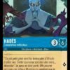 HADES Conspirateur méticuleux 145/204. Carte du jeu de cartes à collectionner Disney Lorcana issue du Chapitre 4 Le Retour D'Ursula (URR), paru le 31/05/2024. Carte Personnage, Saphir. Peu commune. Illustrateur: Carlos Ruiz. L'illustration représente la divinité Hadès, dieu des Enfers sous les traits d'un homme d'âge mûr aux cheveux bleus assis à un bureau.