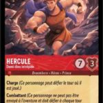 HERCULE Demi-dieu intrépide 109/204. Carte du jeu de cartes à collectionner Disney Lorcana issue du Chapitre 4 Le Retour D'Ursula (URR), paru le 31/05/2024. Carte Personnage, Rubis. Peu commune. Illustrateur: Diogo Saito. L'illustration représente le jeune demi-dieu Hercule en train de courir dans un canyon. Il porte une juppe marron et une cape violette.