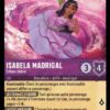 ISABELLA MADRIGAL Enfant chérie 45/204. Carte du jeu de cartes à collectionner Disney Lorcana issue du Chapitre 4 Le Retour D'Ursula (URR), paru le 31/05/2024. Carte Personnage, Améthyste. Rare. Illustrateur: Otto Paredes. L'illustration représente une jeune fille brune qui se tient en suspension avec une liane autour du bars droit, au-dessus d'un tourbillon rose du plus bel effet.
