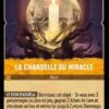 LA CHANDELLE DU MIRACLE 31/204. Carte du jeu de cartes à collectionner Disney Lorcana issue du Chapitre 4 Le Retour D'Ursula (URR), paru le 31/05/2024. Carte Objet, Ambre. Rare. Illustrateur: Kuya Jaypi. L'illustration représente une bougie blanche allumée dans une boulle en verre un peu comme les boules à neige.
