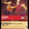 LUMIERE Ardent ami 113/204. Carte du jeu de cartes à collectionner Disney Lorcana issue du Chapitre 4 Le Retour D'Ursula (URR), paru le 31/05/2024. Carte Personnage, Rubis. Rare. Illustrateur: Valentin Palombo. L'illustration représente un personnage magique ayant la forme d'un chandelier à trois branches avec des bougies allumées lui tenant lieu de bras et de tête.