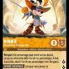 MINNIE Championne Mousquetaire 17/204. Carte du jeu de cartes à collectionner Disney Lorcana issue du Chapitre 4 Le Retour d'Ursula (URR), paru le 31/05/2024. Carte Personnage, Ambre. Super Rare. Illustrateur: Leonardo Giammichele. L'illustration représente le personnage Minnie, souris humanoïde et féminine habillée en mousquetaire et brandissant une épée de duel dans la main gauche.