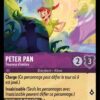 PETER PAN Trouveur d'ombre 54/204. Carte du jeu de cartes à collectionner Disney Lorcana issue du Chapitre 4 Le Retour d'Ursula (URR), paru le 31/05/2024. Carte Personnage, Améthyste. Super Rare. Illustrateur: Emily Abeydeera. L'illustration représente le personnage Peter Pan, jeune homme de type caucasien, brun roux et habillé de vert. Présenté sur les berges d'une cascade, il cherche à s'emparer d'une ombre qui le figure et qui se trouve derrière un rocher.