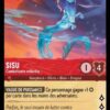 SISU Combattante enhardie 124/204. Carte du jeu de cartes à collectionner Disney Lorcana issue du Chapitre 4 Le Retour D'Ursula (URR), paru le 31/05/2024. Carte Personnage, Rubis. Rare. Illustrateur: LadySharlirin. L'illustration représente une créature de type dragon, bleue et féminine avec une crinière violette.
