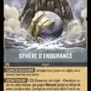 SPHERE D'ENDURANCE 200/204 - Carte du jeu de cartes à collectionner Disney Lorcana issue du Chapitre 4 Le Retour D'Ursula (URR), paru le 31/05/2024. Carte Objet, Acier. Commune. Illustrateur: Mariana Moreno. L'illustration représente une grosse boule qui émerge des eaux