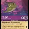 TIC-TAC Implacable poursuivant 56/204 - Carte du jeu de cartes à collectionner Disney Lorcana issue du Chapitre 4 Le Retour D'Ursula (URR), paru le 31/05/2024. Carte Personnage, Améthyste. Commune. Illustrateur: Kenneth Anderson. L'illustration représente un crocodile qui regarde un bateau qu'il est en train de longer dans une eau aux reflets violets.