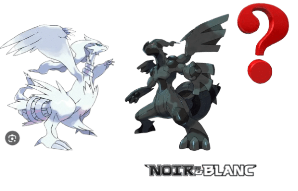 Reshiram (anglais : Reshiram ; japonais : レシラム Reshiram[1]) est un Pokémon légendaire de type Dragon et Feu de la cinquième génération. Il est la mascotte de Pokémon Noir, associé à la symbolique du Yang, et le rival de Zekrom. Reshiram et Zekrom ont été révélés le 28 mai 2010 sur le site officiel japonais de Pokémon Noir et Blanc.Zekrom (anglais : Zekrom ; japonais : ゼクロム Zekrom[1]) est un Pokémon légendaire de type Dragon et Électrik de la cinquième génération. Il est la mascotte de Pokémon Blanc, associé à la symbolique du Yin, et le rival de Reshiram.Reshiram et Zekrom ont été révélés le 28 mai 2010 sur le site officiel japonais de Pokémon Noir et Blanc. Leur grand retour dans le jeu de cartes à collectionner Pokémon est annoncé pour 2025. L'illustration représente deux créatures bipèdes semblables à des dragons qui se font face. L'une est blanche tandis que l'autre est noire.