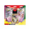 Duopack Félicanis Booster Stars Etincelantes EB09 et Booster Ecarlate et Violet Pokémon EV01. Il s'agit d'un paquet de deux boosters Pokémon, de la série stars étinclantes EB09 du bloc épée et bouclier et de la série écarlate et violet EV01, première série du bloc écarlate et violet. Le pack contient également une pièce de lancer à l'effigie du Pokémon Coiffeton et de 3 cartes promo Félicanis, Favianos et Fortusimia. L'item consiste en une pochette cartonnée avec un devant en plastique transparant. L'ensemble est jaune et vert.