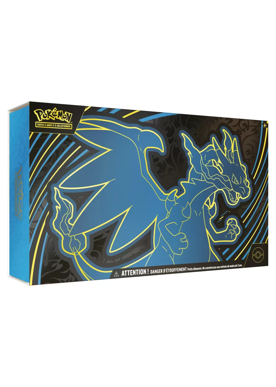 UPC ME02 Pokémon Coffret Collection Ultra Premium Dracaufeu UPC ME02 Pokémon Coffret Collection Ultra Premium Dracaufeu. Image d'un coffret ultra premium collection pokémon. Sur l'UPC on voit le pokémon Dracaufeu et il y a écrit Pokémon cartes à jouer et à collectionner. Cette boîte contient 18 boosters de la nouvelle série Méga du nouveau bloc Méga Évolution du TCG Pokémon. Elle contient également des jetons, des sleeves, deux cartes promo exclusives et d'autres items et goodies du jcc pokémon.