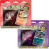 Tripack ME2.5 Pokémon Héros Transcendants. Coffret du tcg pokémon jcc contenant 3 boosters de la derière série méga évolution héros transcendants du nouveau bloc pokemon janvier 2026. Les paquets de cartes sont roses, verts, violets, oranges, rouges, jaunes, bleus. Ils rappellent ceux de l'extension XY. Les blisters sont à l'effigie de Méga-Pokémon comme ectoplasma. Le pack contient également une carte promotionnelle exclusive à l'effigie de Salamèche et de fantominus..