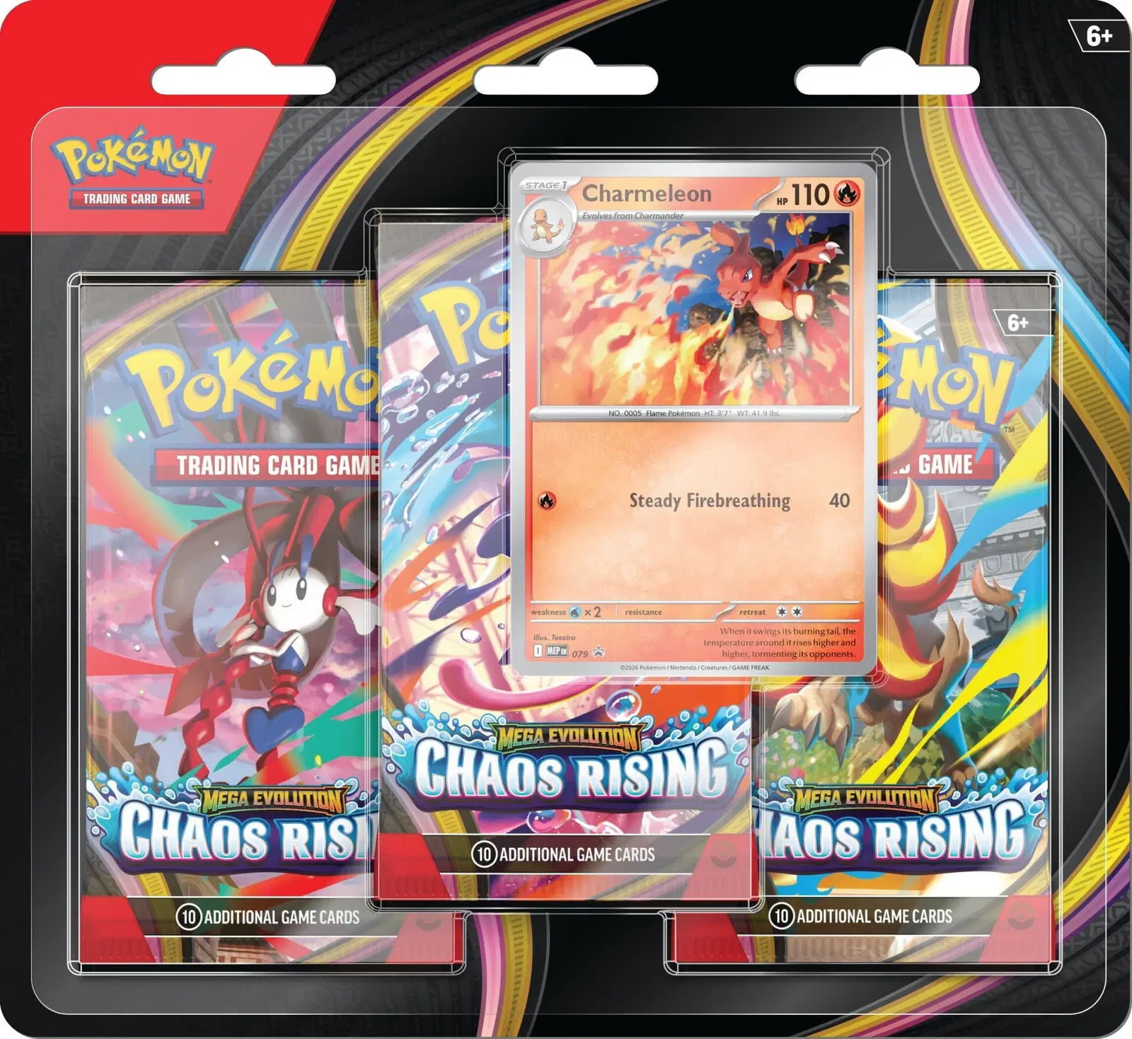 tripack-pokemon-chaos-ascendant-me04-reptincel-fr Tripack Pokémon Chaos Ascendant ME04 contenant 3 boosters scellés et la carte promotionnelle Reptincel en français