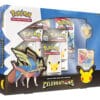 Coffret Pokémon Célébrations 25 Ans - Collection Pin's Deluxe Zacian. Boîte collector scellée contenant des boosters de l'extension anniversaire et un pin's métallique à l'effigie de Zacian.