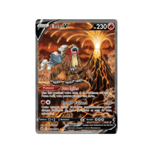 Carte Pokémon Entei V GG36/GG70 issue de la Galarian Gallery de l'extension Zénith Suprême, carte secrète holographique en français.