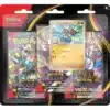 Tripack Pokémon Nuit Noire ME05 scellé comprenant 3 boosters officiels en français, une carte promotionnelle exclusive et un jeton de jeu à collectionner