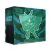 Coffret Dresseur d'Élite ETB Pokémon Écarlate et Violet Mascarade Crépusculaire EV06 scellé à l'effigie d'Ogerpon Masque Turquoise. Contient 9 boosters VF, la carte promo d'Ogerpon et les accessoires officiels